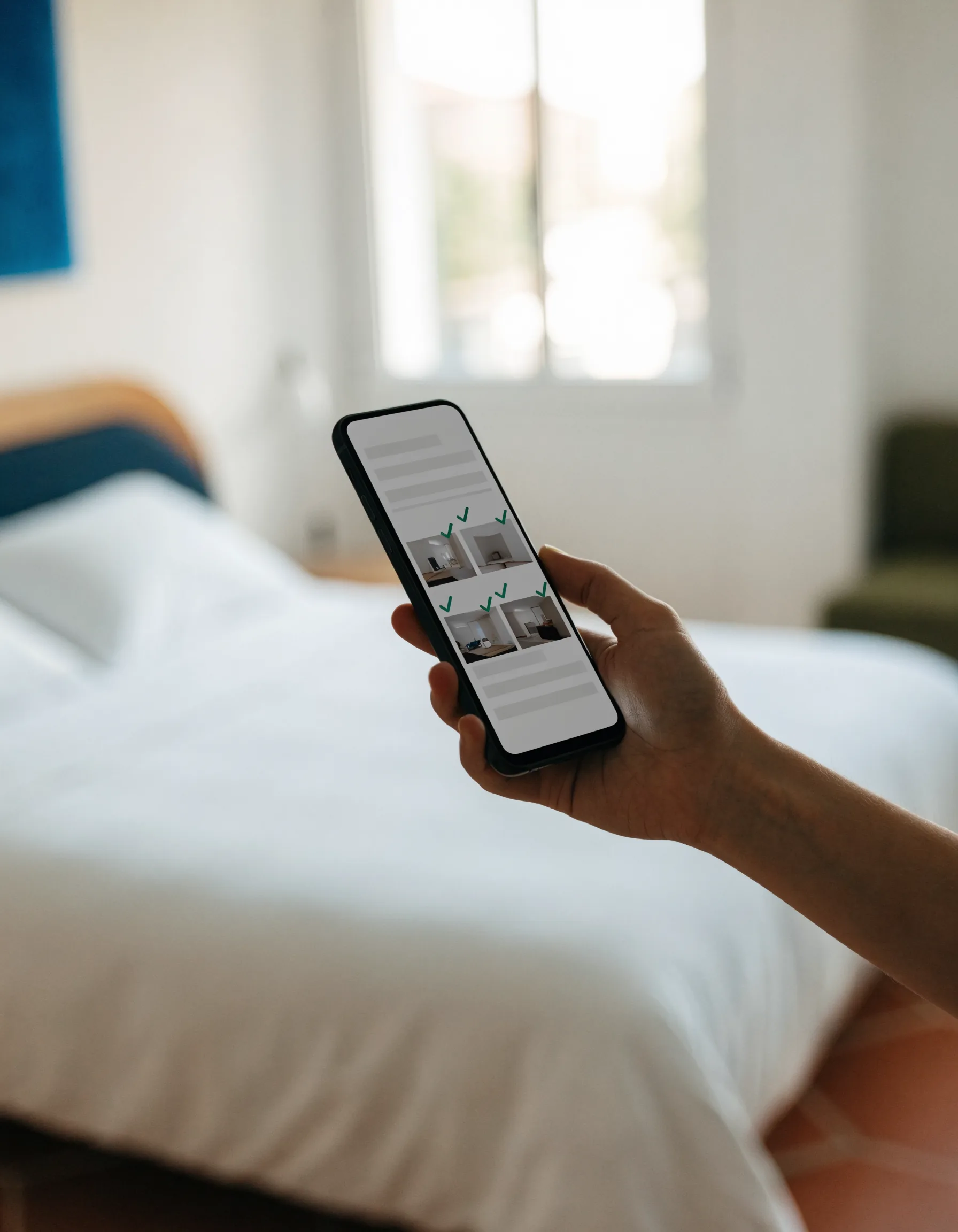 A guest-ready checklist on a phone